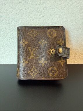Louis Vuitton Monogram Folded Wallet - Brown with Gold Accents